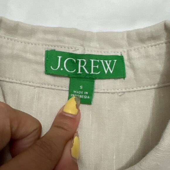 J.Crew Womens Small Classic Fit Beach Shirt Linen Cotton Blend Beachy Summer - Picture 8 of 12